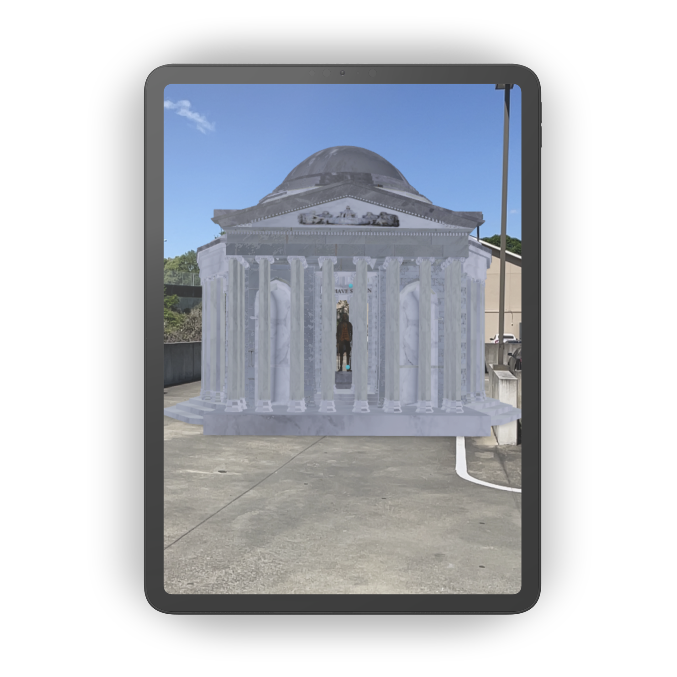 AREngaged virtual Jefferson Memorial from Washington D.C., virtual augmented reality Washington D.C. field trip